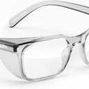 Stoggles Rectangle Z87.1 Certified Safety Glasses, Blue-Light, UV Blocking Lens, Top & Side Shield, Anti-Fog, Stylish Eyewear (Medium Standard Fit, Cold Brew)