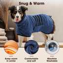 HezzLuv Microfibre Dog Bathrobe Towel Wrap Super Absorbent Dog Drying Coat Bath Robe for Puppy, Medium & Large Dogs, Fast Drying, Adjustable