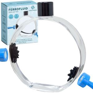 Round FerroFluid Display Toy Bottle  Dancing Magnetic Fluid STEM Toy  Interactive Liquid Metal Desk Toy with Neodymium Magnets  Educational Science Kit for Kids & Adults