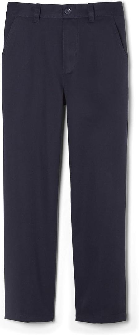 French Toast Boys Pull-on Relaxed Fit School Uniform Pant (Standard & Husky) (8, Navy)