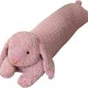 Hofun4U Rabbit Plush Pillow, Rabbit Stuffed Animal, Bunny Plush Long Pillow Christmas Valentine's Gift for Kids Adults (35 inch) (Purple)