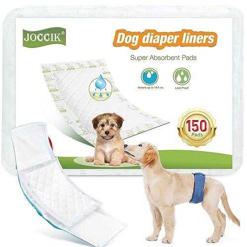 Dog Diaper Liners 100ct Super Soft and Absorbent Dog Diaper Booster Pads for Male Dog Belly Bands or Female Dog Diapers(Regular, 100pcs)