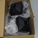 Dynaming Solar Flame Post Lights Outdoor, Solar Powered Lamps Fence Post Cap Lights, Flickering Flame LED Lantern Decorative Waterproof for Garden Deck Patio, Fit 4x4, 5x5 or 6x6 Wooden Posts, 2 Pack (Black)