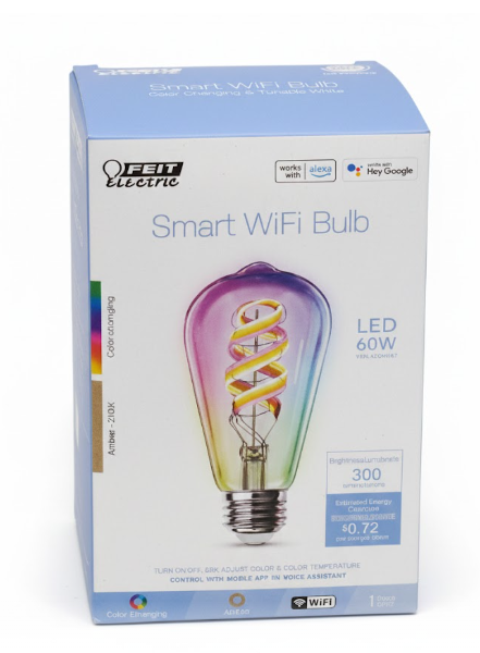 Feit Electric 60W ST21 Smart WiFi Filament LED Bulb 1pk