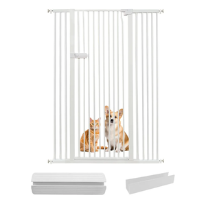 Lumizone Extra Tall Cat Gate 55.12" High Pressure Mounted Extra Wide 2025 New (17 Sizes) 1.37" Gap No Drilling Auto-Close One-Handed Operation Tall Pet Gate for Dogs