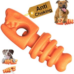 Bully Stick Holder for Dogs Anti-Choking Chew Toy for Aggressive Chewers | Durable Nylon & Coffee Wood Treat Holder | 3-in-1 Dog Enrichment Toy with Peanut Butter Grooves | Dishwasher Safe shark org