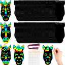 Hungdao 80 Pcs Horse Craft for Kids Horse Face Scratch Cards Colorful Rainbow Western Cowboy Scratch Paper Art with Wooden Stylus for Western Theme Birthday Party Classroom DIY Activities