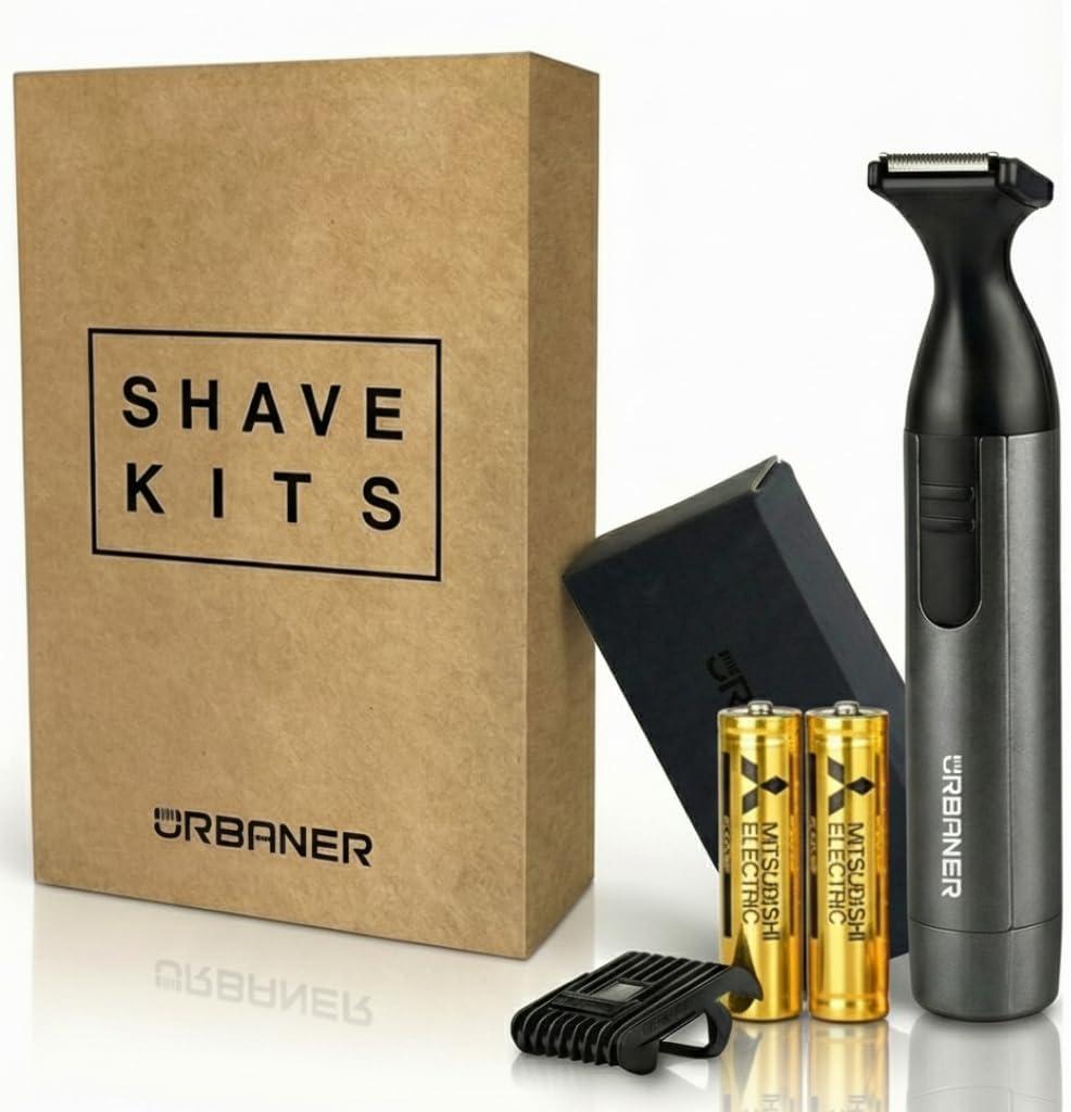 URBANER Mustache Trimmer  Cordless, Waterproof & Adjustable, 0.08-0.55 Precision Settings, Lightweight Grooming Clipper with Japanese Steel Blade for Travel Use, Beard Trimmer for Men, Hair Clipper