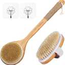 Dry Brushing Body Brush Sets Wooden Handle Combined with Medium Strength Natural Bristles Gentle Exfoliator Remove Cellulite Lymphatic Drainage Makes The Skin of The Entire Body Softer