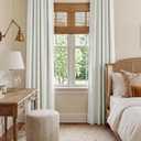 2 x RYB HOME Ivory White 100% Blackout Curtains for Bedroom, Linen Drapes Back Tab&Rod Pocket, Thermal Insulated Privacy Assurd Curtains for Sliding Glass Doors/Dining/Living Room, W52 x L84, 2 Panels