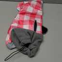 Dachshund Coats Waterproof Suitable for Dachshunds Sausage Weiner Dog Winter Coat Padded Fleece Puppy Snowsuit with Adjustable Bands Reflective Stripe - Plaid Pink - S