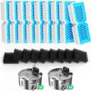 Voluas Dog Fountain Replacement Filters & Sponges, for 1.8gal/236oz/7L Wireless Stainless Steel Pet Water Fountain - 9 Filters & 9 Sponges