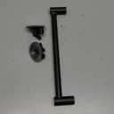 Adjustable 16-27" Suction Cup Towel Bar Extendable Suction Cup Towel Rack Holder Bathroom Stainless Steel for Glass Shower Door(Black)