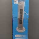 PELONIS 30" Tower Fan for Bedroom, Standing Fan with 3 Speeds, 90 Oscillation, Small Fan with 120-Min Auto Timer, White