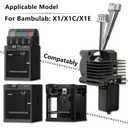 For Bambu X1 X1C Hotend Assembly Complete Kit with 0.2mm Hardened Steel Nozzle, Ceramic Heater, Thermistor, Cooling Fan for Bambu Lab X1 Carbon Print Head 3D Printer Hotend Extruder Kit