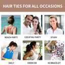 100Pcs Soft Cotton Seamless Hair Bands, Large Ponytail Holders for Thick or Thin Hair, No Crease Nylon Elastics, Damage-Free Hair Accessories for Women, Men, Girls