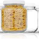 6 Pack of Half Gallon Mason Jars - Wide Mouth with Airtight Lid - Safe Container for Fermenting, Pickling, and Storing - By KitchenToolz