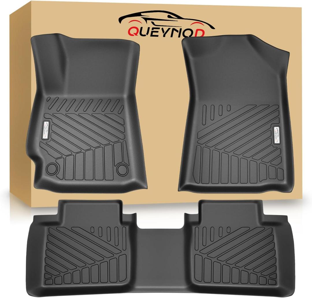 Floor Mats Compatible with 2012-2017 Toyota Camry (Not for Hybrid), All Weather TPE Liners, Black