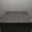 Yaheetech 28-inch Entryway Ottoman Bench with Storage, Multipurpose Foot Rest Sofa Stool in Dark Grey