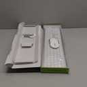 Wireless Keyboard and Mouse Combo - Full Size Slim Thin Wireless Keyboard Mouse with Numeric Keypad 2.4G Stable Connection Adjustable DPI (White & Silver)