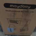 Maydolly Baby Bassinet & Bedside Sleeper, 3 in 1 Rocking Bassinet with Mattress & Sheet, Adjustable Height, Removable Breathable Cover, Easy Folding Infant Crib (Grey)
