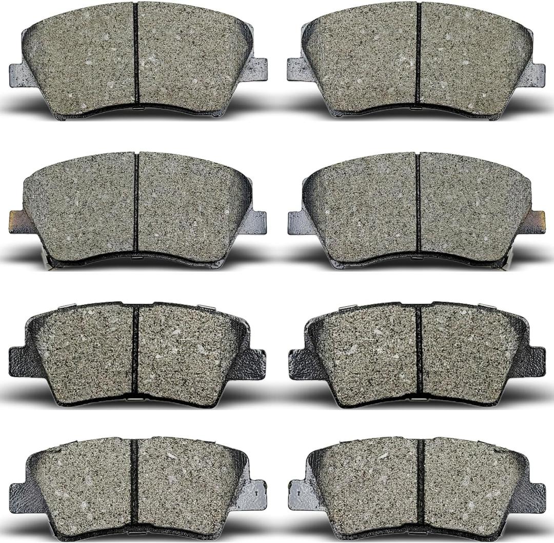 Front Rear Disc Brake Pads for 2017 2018 2019 2020 Hyundai ELANTRA 1.4L 2.0L (D1912 D1812)