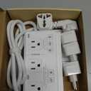 220V to 110V Voltage Converter, TESSAN Universal Travel Adapter with 4 USB Charger (1 USB C), 3 AC Sockets and EU/UK/AU/IT Plug Power Adaptor, Step Down Transformer Outlet Converters for International