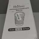 16 oz Coffee Cups with Lids 50 Pack, Disposable Coffee Cups with Lids, Insulated To Go Paper Coffee Cup for Hot Cold Drinks (Brown)