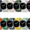12 Pack Band Compatible with Samsung Galaxy Watch Ultra 47mm/8 7 FE 6 5 4 44mm 40mm/8 6 4 Classic 46mm 47mm 43mm 42mm/5 Pro 45mm/Active 2 Band for Men Women, No Gap Soft Silicone Sport Strap