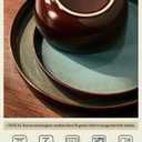 Famiware Milkyway 24-Piece Stoneware Dinnerware Set, Moss Green & Cocoa