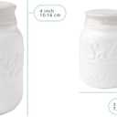 Comfify Mason Jar Salt & Pepper Shakers Aqua White Ceramic Rustic Shabby Chic Kitchen Decor