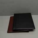 Marspark 2 Pcs Vintage Hardback 3 Ring Binder Professional Leather Binder Organizer Round Rings Holds 200 Sheets with 2 Inner Pockets(1.5 Inch,Brown, Black)