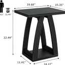 End Tables Living Room Set of 2. Side Tables Living Room. Side Table Beside Sofa. Modern End Table for Home. Black End Tables Set of 2, 19.68 inches x 15.35 inches x 22.44 inches