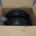 GICOOL 4.10/3.50-6 Flat Free Tire and Wheel, with 3"-3.5''-4.0''-4.5'' Centered Hub, and 3/4" & 5/8" Bearings, Replacement for Lawnmower, Wheelbarrow, Hand Truck/All Purpose Utility Tire on Wheel
