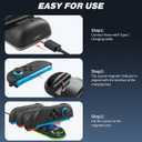 Portable Charging Dock Station for Nintendo Switch 2 Joycon Controller, FANPL Mini Fast Charger Stand for 4 Joy con 2 with Charging Indicator and Type C Charging Cable