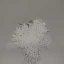 24PCS Snowflake Ornaments, Christmas White Snowflakes Tree Decorations, Plastic Glitter Snow Flakes Decorating Hanging, Xmas Tree Ornaments Indoor Ceiling Fireplace Winter Wonderland Decor (Transparent)