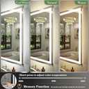 24x32 LED Bathroom Mirror, Dimmable Vanity Mirror for Wall, Backlit and Front Lighted, Anti-Fog, Memory, Shatter-Proof, ETL Listed (Horizontal/Vertical)