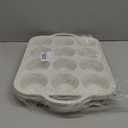 Fimary Silicone Muffin Pans for Baking 2 Pack, 2.8 Inch with Metal Reinforced Frame, Regular Size Nonstick Silicone Cupcake Pan 12 Cups for Baking Homemade Muffins, Cupcakes, Dishwasher Safe BPA Free