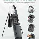 Golf Stand Bag, Lightweight Par 3 Golf Bag Holds Up to 7 Clubs with Two Way Dividers Cooler Pocket Shoulder Strap and Multiple Storage Pockets for Men and Women