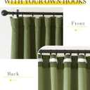 NICETOWN Thick Room Darkening Faux Linen Forest Green Curtains for Bedroom, Pinch Pleated Light Blocking Thermal Insulated Sound Reducing Window Treatments for Living Room, W50 x L84, 2 Panels