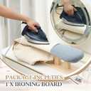 DoubleFill Padded Sleeve Ironing Board 57x13cm Tabletop Sleeves & Chest Tailor Ironing Board with Long Wooden Base for Tailor Dress Forms Household, Laundry Rooms, Travel Use, Gray