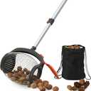 Acorn Picker Upper Roller - Walnut Picker Upper Foot Operated Release,Directly Dump Outlet Nut Gatherer,Suitable for 3/4" - 1.5" Walnuts,Hickory,Sweet Gum Balls,Magnolia Seeds,Pecan