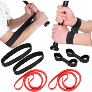 Codree Baseball Swing Trainer Bands- Elastic Baseball Softball Hitting Resistance Bands- Baseball Batting Training Aids Equipments for Athletes Improve Batting, Arm Strength (2 Sets)