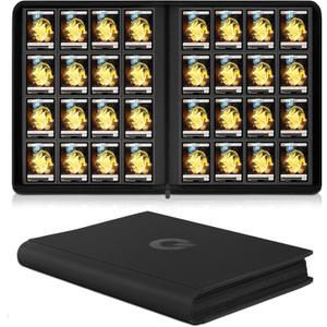 1024 Pocket Trading Card Binder Compatible with Pokemon TCG MTG Baseball Sports Cards, Trading Card Side Loading Zip Binder, Premium Leather Card Collection Storage Binders