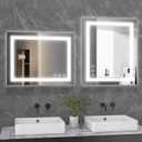 Sweetcrispy 24"x 36" Smart Anti-Fog LED Bathroom Mirror with Lights and Front Light & Backlit, 3 Color Temperatures, Dimmable, Memory Function, Rectangle Modern Vanity Mirror