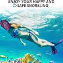 Viginsul Mask Fins Snorkeling Gear for Adults, Full Face Snorkel Mask & Adjustable Swim Fins Snorkel Set, Panoramic View Snorkel Mask Dry Top Anti-Fog Anti-Leak