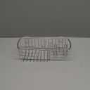 Shower Caddy Suction Cup, Shower Shelf with Soap Dish and Hooks Organizer, Suction Bathroom Shelf for Storage, Wall Mounted Basket, Silver