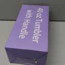 40oz Tumbler with Handle | Insulated Stainless Steel Travel Mug | 34Hrs Cold & 10Hrs Hot Retention | 100% Leakproof Lid & Straw | Dishwasher Safe + Car Cup Holder Fit (Light Blue Violet Gradient)