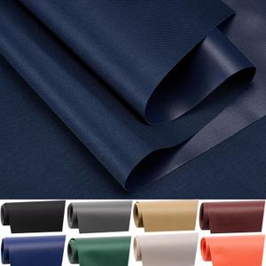 Waterproof Canvas Fabric by The Yard 60" W 600 Denier PVC Backing Water Repellent Polyester Upholster Fabric Material for Indoor Outdoor Marine Awning Tent Craft DIY(1 Yard, Dark Blue)