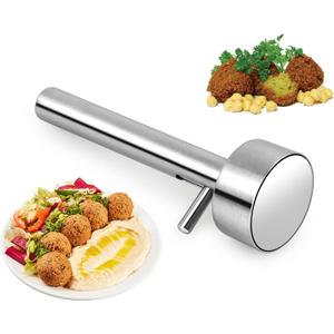 Falafel Scoop Mold Maker Tool 4 cm Shaper Stainless Steel Easy to Use and Clean Non-Sticky Meatball Press Scoops Middle Eastern Kitchen Tool